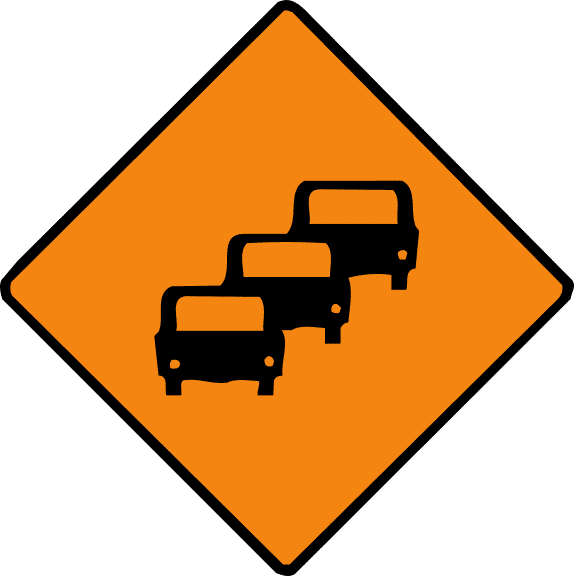 Indicator rutier din Irlanda: Coloane de vehicule probabile în față.